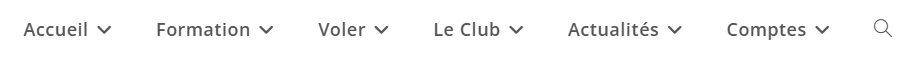 Copie d'écran du menu principal